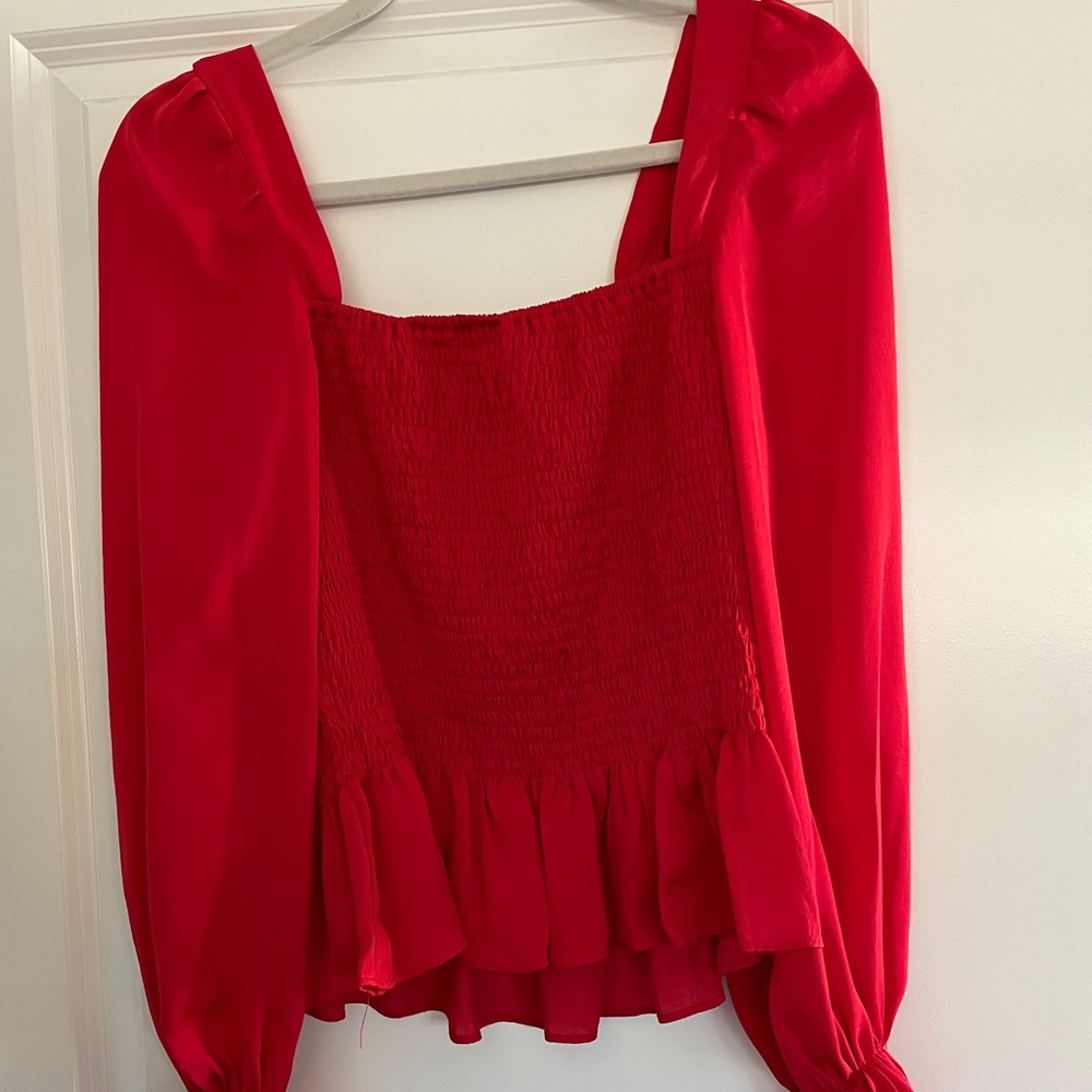 Red blouse